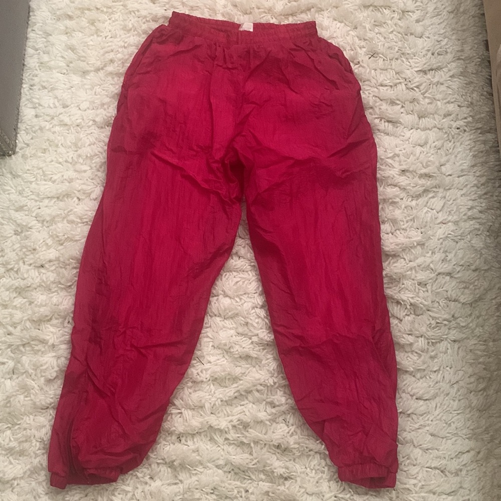VINTAGE 80s 90s Fuchsia Pink Windbreaker Track Pants